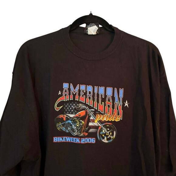 Men’s American Pride Motorcycle Graphic T-shirt 2X Cotton 2006 Vintage Zion - Picture 2 of 8